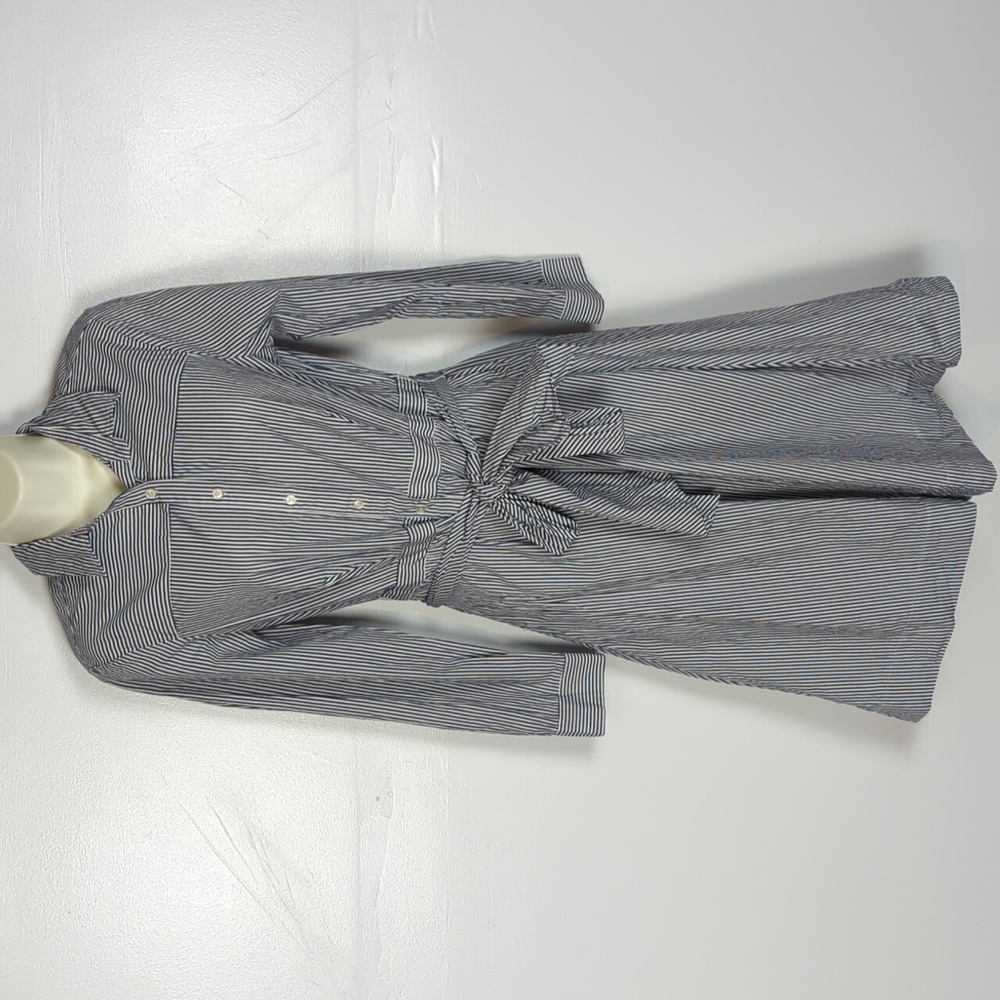 J. Crew Striped, Belted Shirt Dress